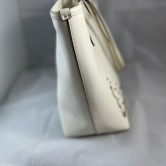 Coach City Zip TopChalk crossgrain Leather Tote - Picture 4 of 9